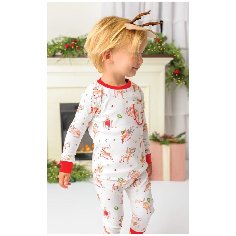 Festive Reindeer Kids Pajama Set